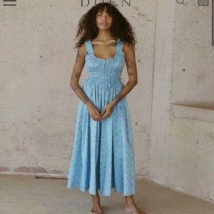 Doen Emmaretta Dress- sky bouton rose size XS NWT